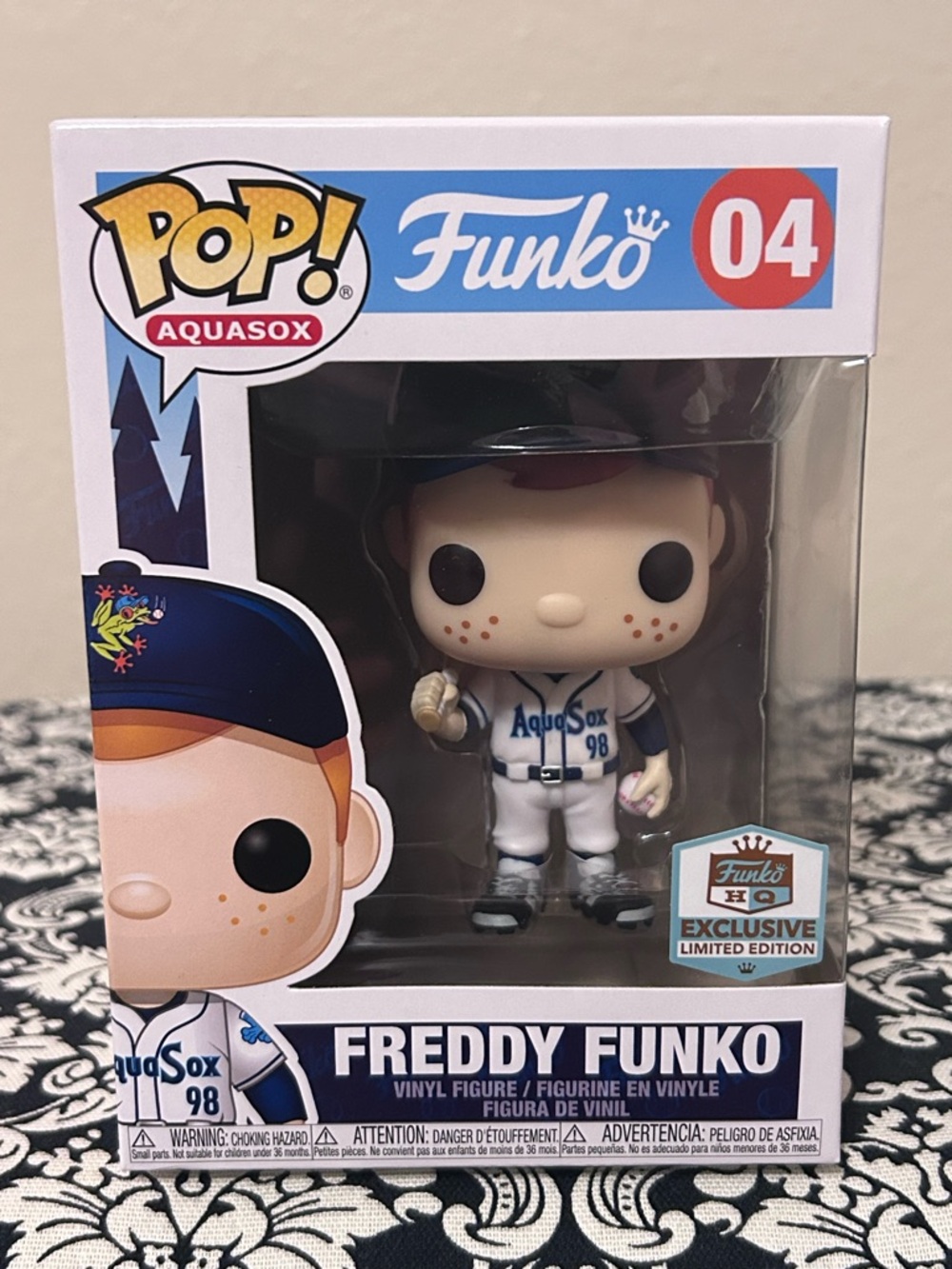 Freddy Funko Everett AquaSox FunkoPop #4 White Uniform MIB minor league Seattle